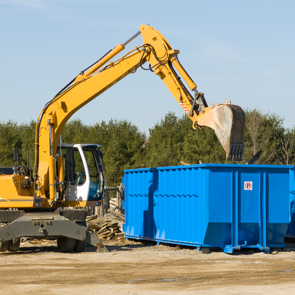 what size residential dumpster rentals are available in Randleman NC